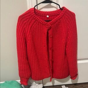 Women's Red Knit Sweater